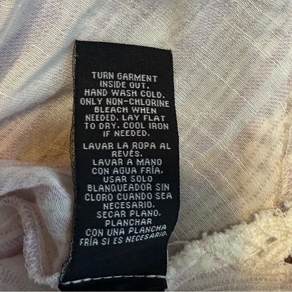 Zac & Rachel 3X Pastel Stripe Sleeveless Tunic Lace Hem Boho Top - Picture 6 of 8
